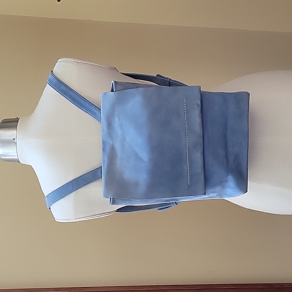 Blue DKNY backpack purse